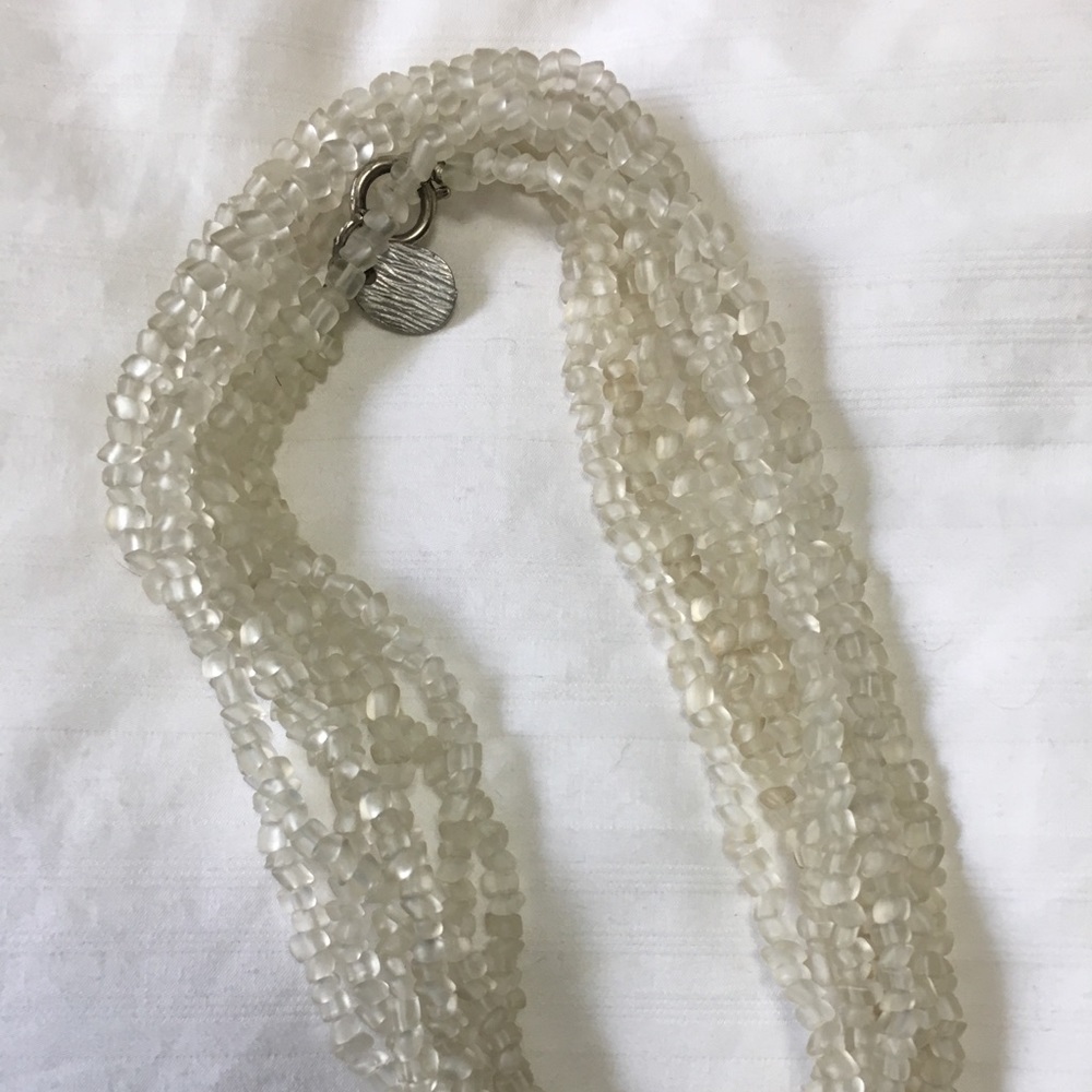 Harrods, London, Iced glass bead necklace 60”